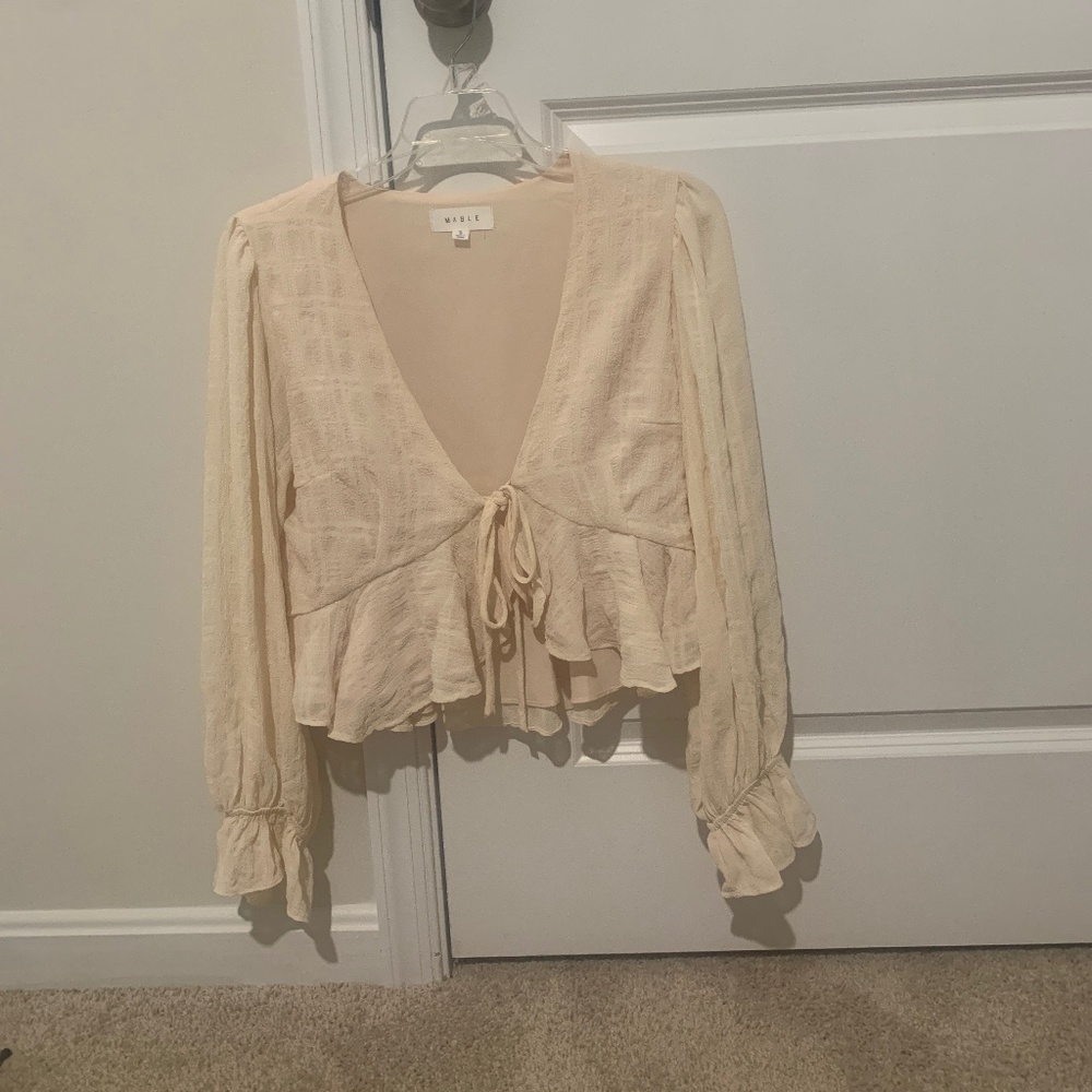 Juniors Cream Blouse